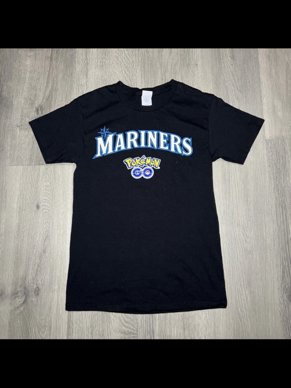 Mariners x Pokémon GO Kids Short Sleeve T-Shirt - Black